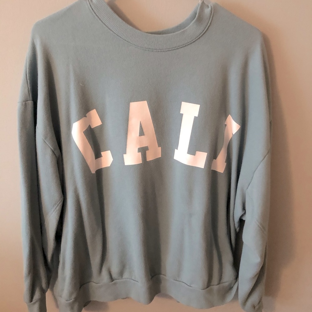 XXL Light Blue CALI Crewneck Sweatshirt